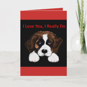 Cute Saint Bernard Kaart
