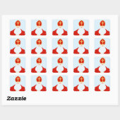 Cute Saint Nicholas Vierkante Sticker (Vel)