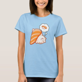 Cute Sake Neko Zalm Sushi Kat Foodie Cadeau T-shirt