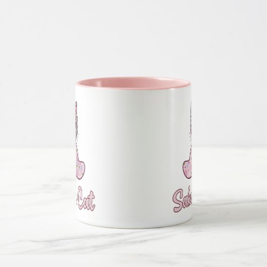 Cute Sakura Chat Mug (Centre)