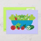 Cute Salad Briefkaart (Voorkant / Achterkant)