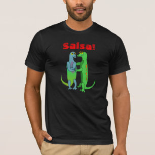 Cute Salsa Latijnse dansende Cartoon Lizards Het S T-shirt