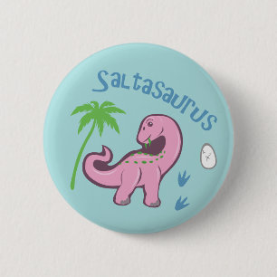 Cute Saltasaurus Ronde Button 5,7 Cm