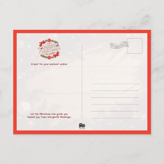 Cute Samoyed dog with Christmas Briefkaart (Achterkant)