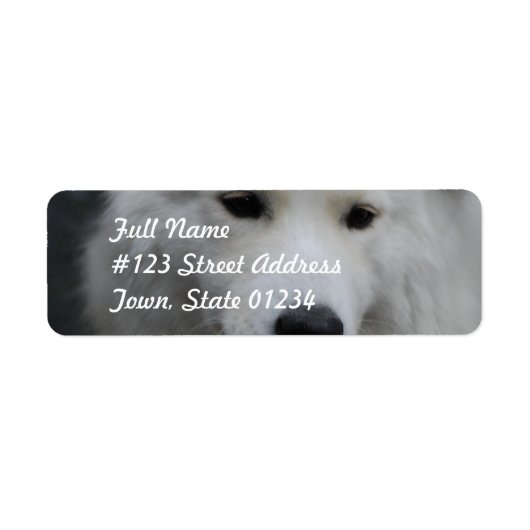Cute Samoyed Mailing Labels (Voorkant)