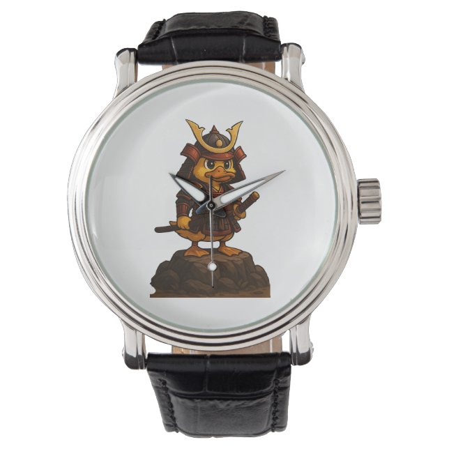 Cute Samurai Duck Watch  Horloge (Voorkant)