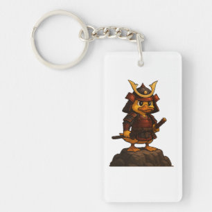 Cute Samurai Eend Sleutelhanger – Japanse Krijger