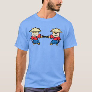 Cute samurai hamster japan kinder t-shirt