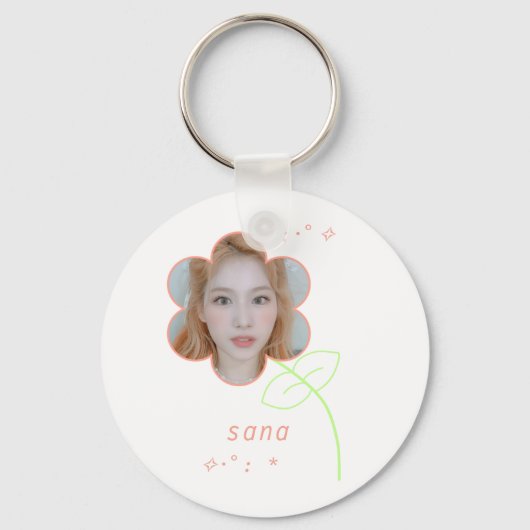 Cute Sana Flower Kpop Twice Sleutelhanger (Voorkant)