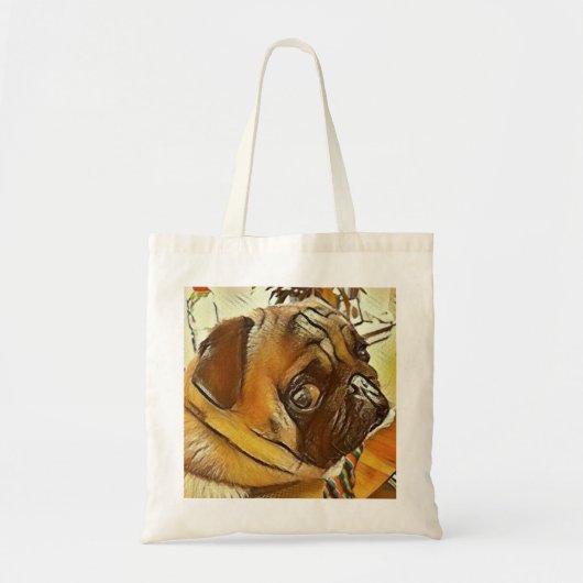 Cute Sangha Pug Tote Bag (Voorkant)