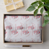 Cute Santa Axolotl Pattern Name Merry Kerstry Tissuepapier (Geschenk)