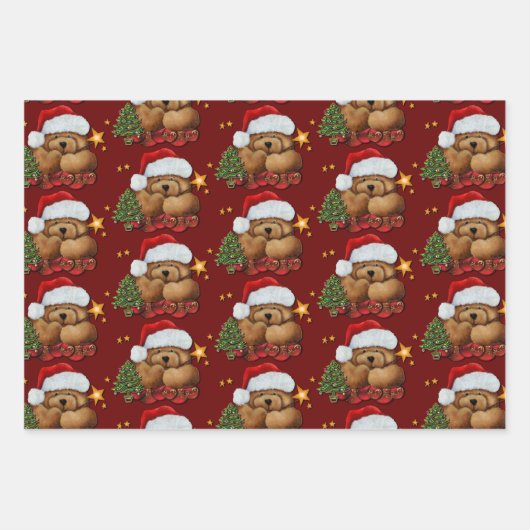 Cute Santa Beer Inpakpapier Vel (Voorkant 2)