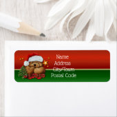 Cute Santa Beer Kerstmis Return Address Labels (Insitu)