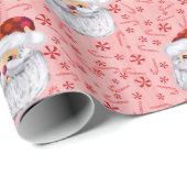 Cute Santa Cadeaupapier (Rol Hoek)