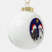 Cute Santa Cats Keramische Bal Ornament (Links)