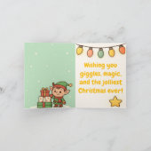 Cute Santa Christmas Kaart (Binnen)