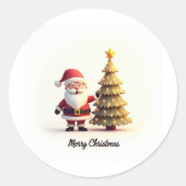 Cute Santa Christmas Sticker (Devant)