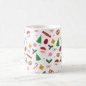 Cute Santa & Christmas Treats Pattern Mug Koffiemok (Center)