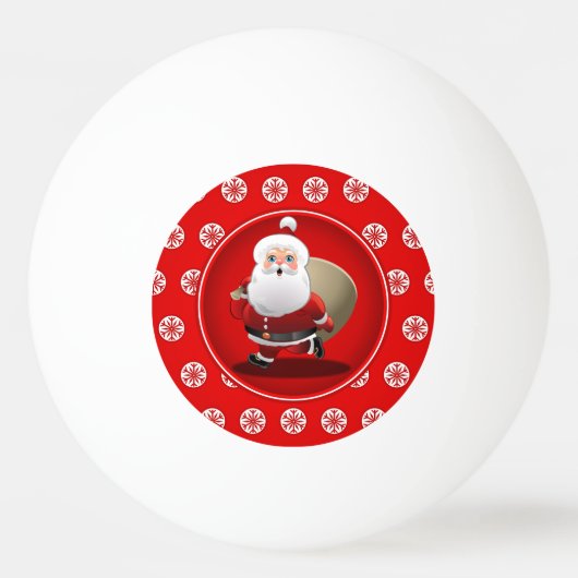 Cute Santa Claus Cartoon Pingpongballen (Voorkant)