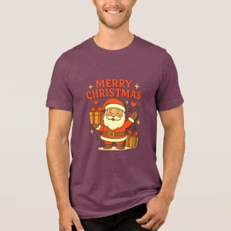  Cute Santa Claus Christmas Art –  Merry Christmas Tri-Blend Shirt