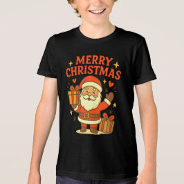  Cute Santa Claus Christmas Art –  Merry Christmas Tri-Blend Shirt