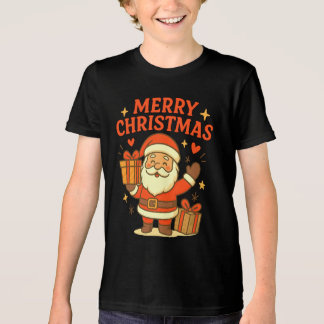  Cute Santa Claus Christmas Art –  Merry Christmas Tri-Blend Shirt