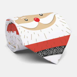 Cute Santa Claus Face Kerstmis Stropdas