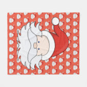 Cute Santa Claus Fleece Deken (Voorkant (Horizontaal))