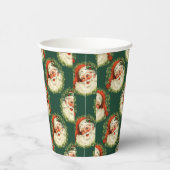 Cute Santa Claus Happy Face Kerstmis Papieren Bekers (Rechts)