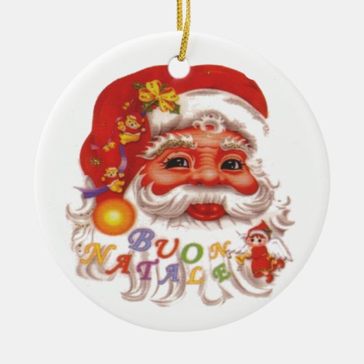 Cute Santa Claus Keramisch Ornament (Voorkant)