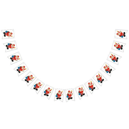 Cute Santa Claus kerstman Kris Kringle Vlaggetjes (Alle)