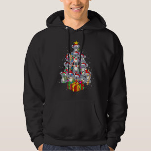 Cute Santa Claus Koala Beer kerstboomverlichting Hoodie