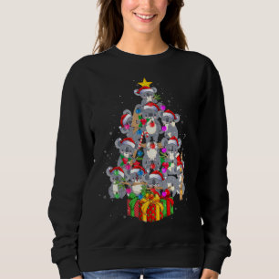 Cute Santa Claus Koala Beer kerstboomverlichting Trui
