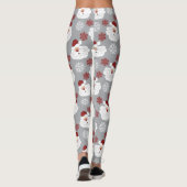 Cute Santa Claus Leggings de vacances (Dos)