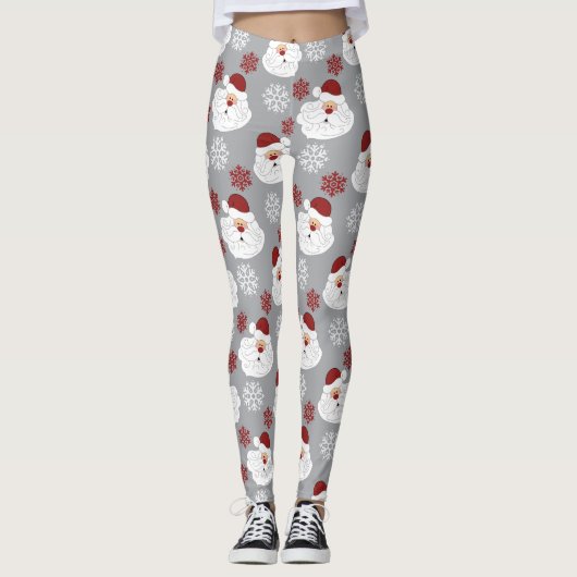 Cute Santa Claus Leggings de vacances (Devant)
