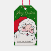 Cute Santa Claus Merry kerstcadeau Label Cadeaulabel (Achterkant)