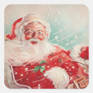 Cute Santa Claus Vierkante Sticker