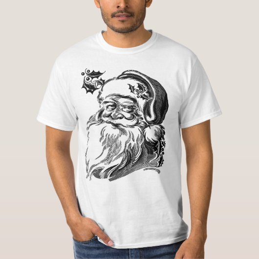 Cute Santa Claus White Beard T-shirt (Voorkant)