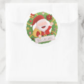 Cute Santa Claus Xmas Wreator Decor Sticker (Tas)