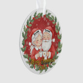 Cute Santa Couple Holiday Keepsake with Custom Nam (devant)
