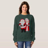 Cute Santa en Mrs Claus Holiday sweatshirt (Voorkant volledig)