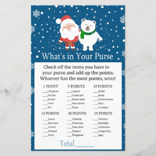 Cute santa en polair beer Wat zit er in je tas?