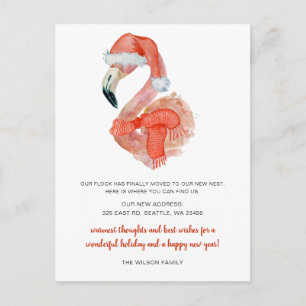 Cute Santa Flamingo We hebben Holiday Beweging gem Briefkaart