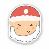 Cute Santa for Stationery Lover Custom Cut Sticker (Recto)