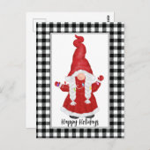 Cute Santa Gnome  Holiday Kaart (Voorkant / Achterkant)