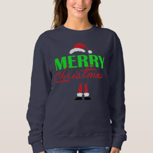 Cute Santa Hat en Legs Merry Kerstmis Trui