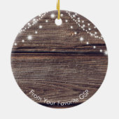 Cute Santa Hat Pointer Kerstmis Keramisch Ornament (Achterkant)