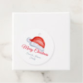 Cute Santa Hat Red en White Bedankjes Labels (In situ)