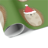 Cute Santa Hedegel Cadeaupapier (Rol Hoek)