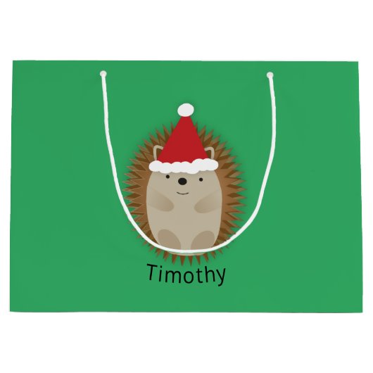 Cute Santa Hedegel Groot Cadeauzakje (Voorkant)